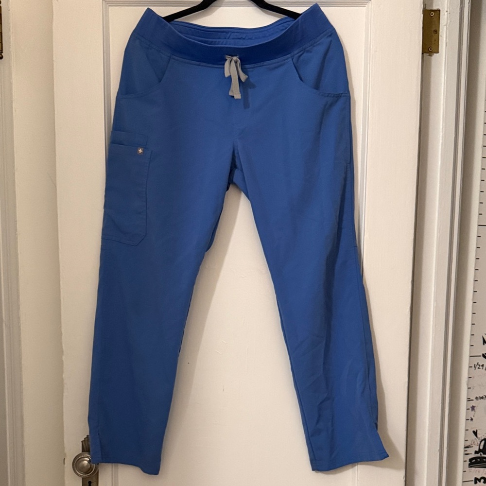 Figs Ceil Blue Straight-Leg Scrub Pants size medium petite